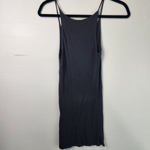 Michael Stars OS Tank Top Long Shirt. Charcoal Blouse.